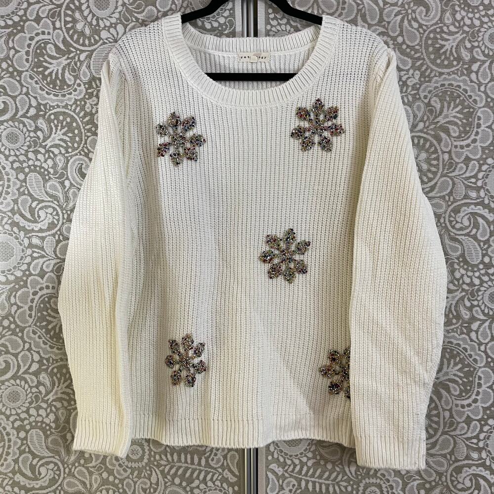 Snowflake Christmas Holiday Sweater XL